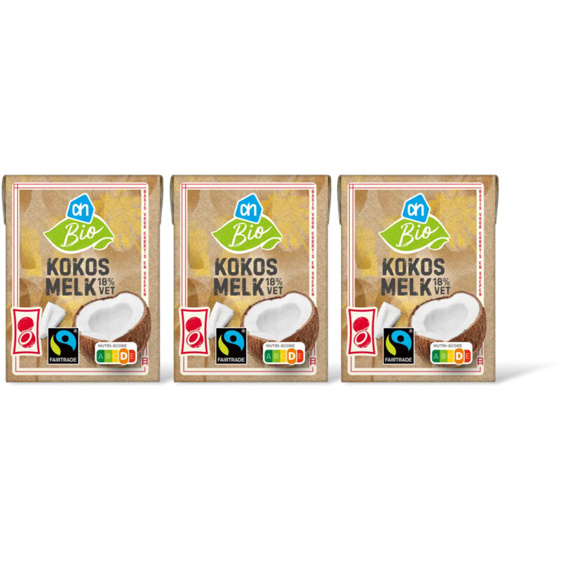 AH Biologisch Kokosmelk 3-pack