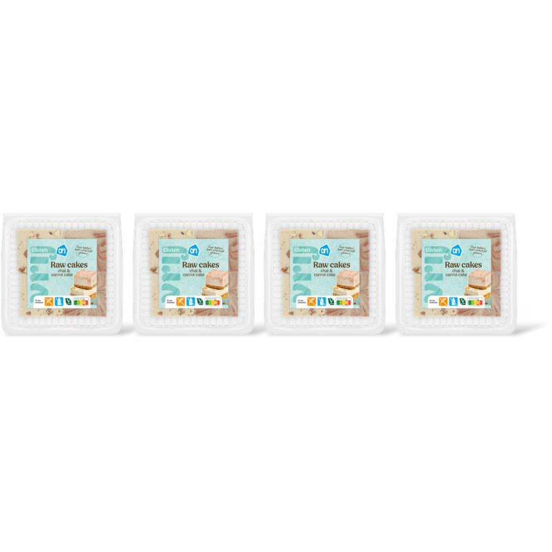 AH Glutenvrij Raw cakes chai&carrot cake 4-pack