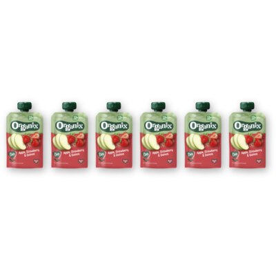 pdp-image-Organix Knijpfruit appel aardbei quinoa 12m+ 6pk