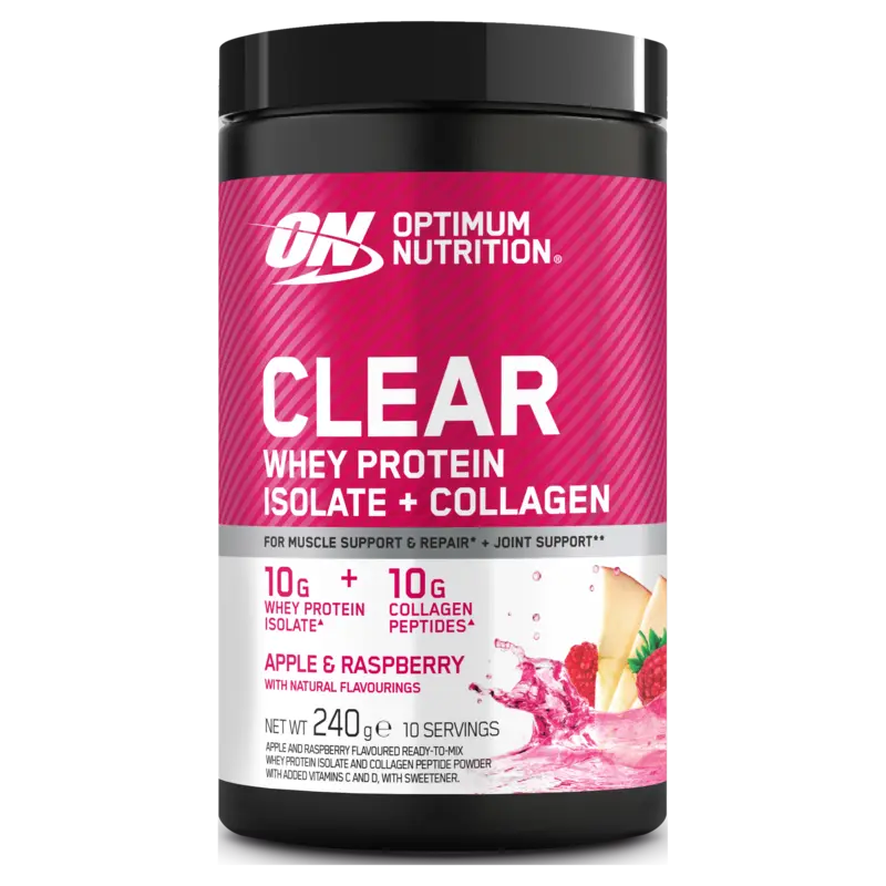 Clear whey + collagen apple & raspberry