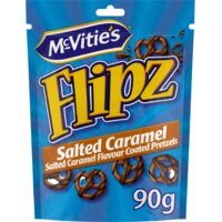 Een afbeelding van McVitie's Flipz salted caramel chocolate pretzels