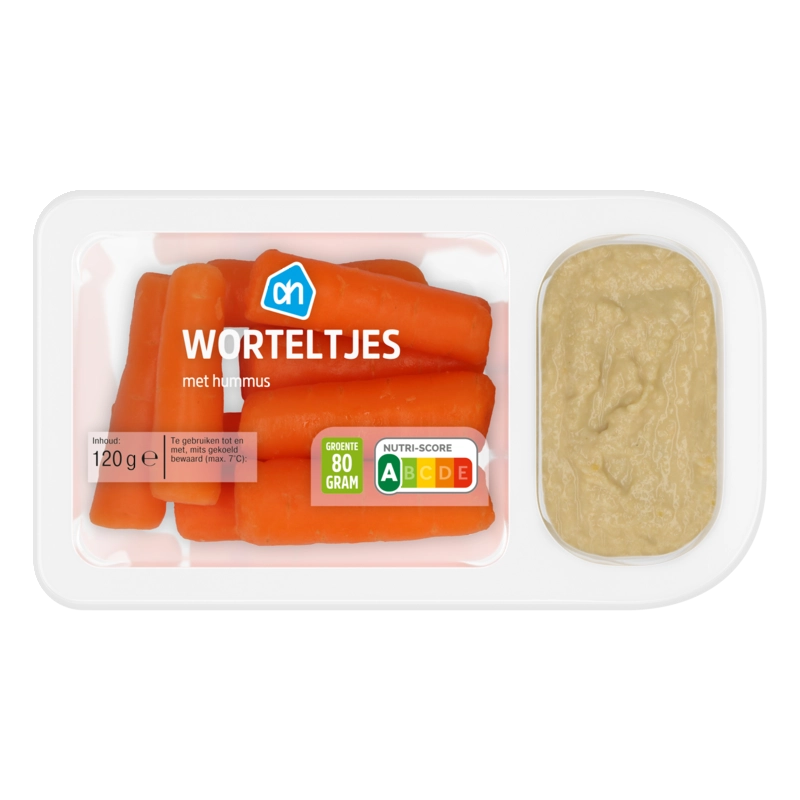 Wortel met hummus