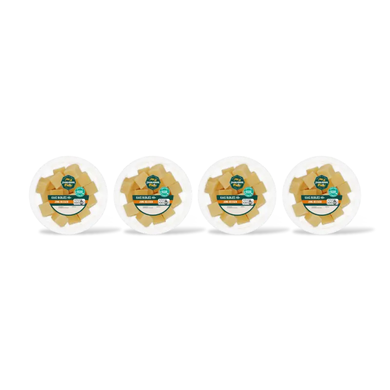 AH Zaanlander Kaasblokjes jong belegen 48+ 4-pack