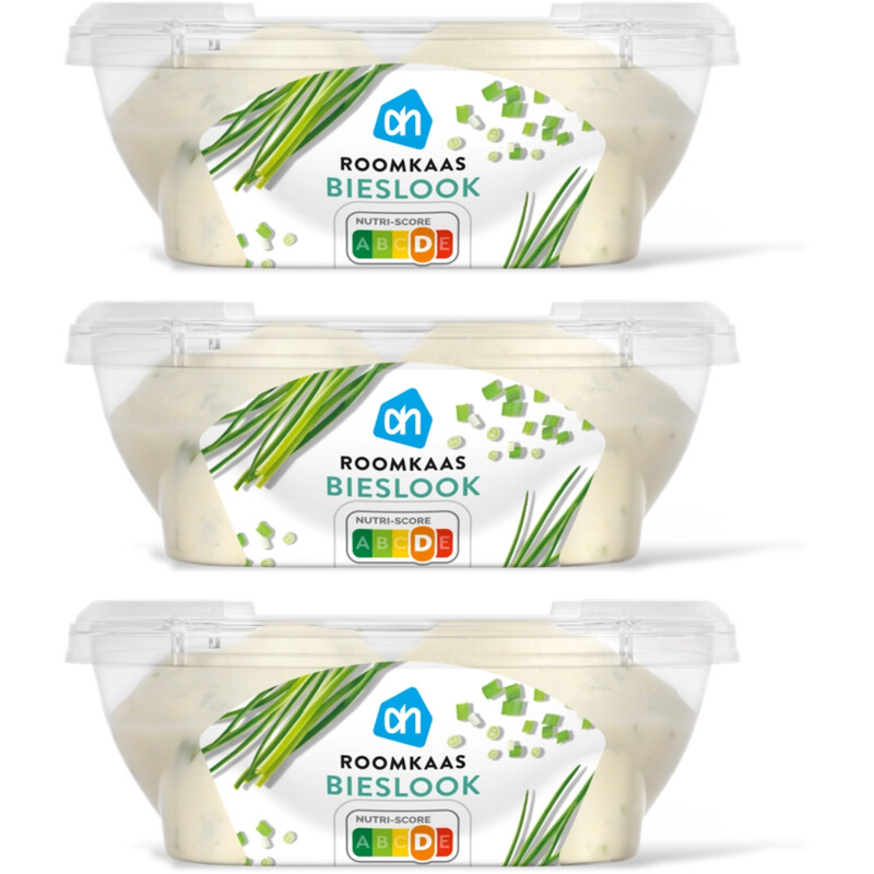 AH Roomkaas bieslook 3-pack