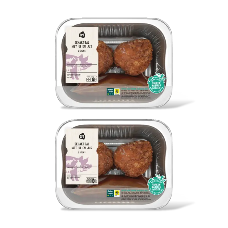 Gehaktbal met ui en jus 2-pack