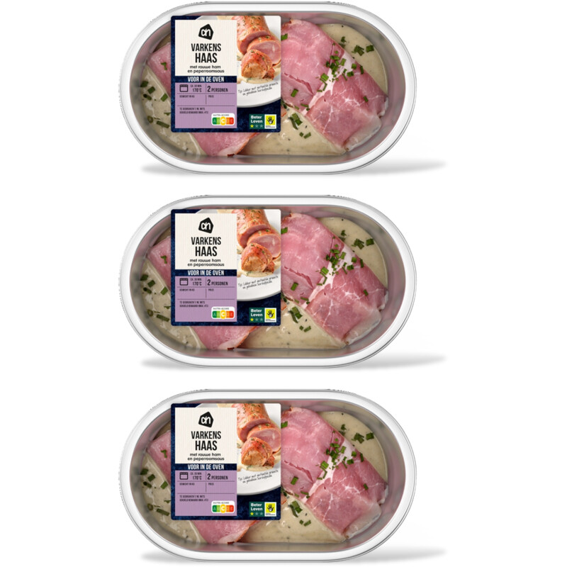 AH Ovenschotel varkenshaas ham peprsaus 3pk