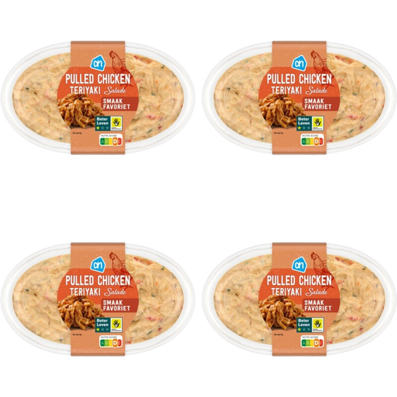 Een afbeelding van AH Pulled chicken teriyaki salade 4-pack
