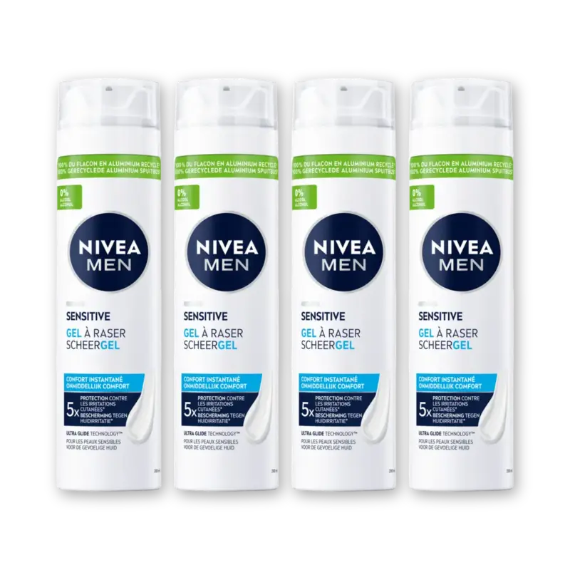 NIVEA Men sensitive scheergel 4-pack