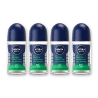 NIVEA Men fresh sensation deodorant roller 4pk