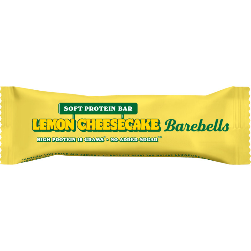 Een afbeelding van Barebells Soft protein bar lemon cheesecake