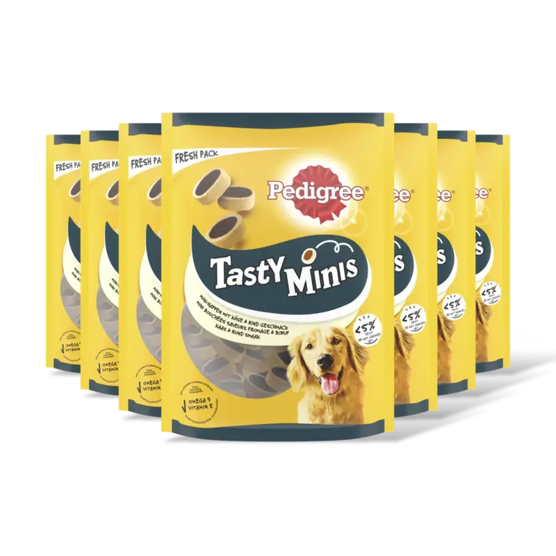 Pedigree Tasty mini kaas & rund hondensnacks 7pk