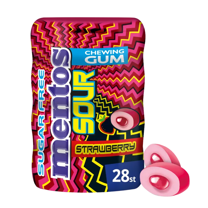 Mentos Gum Sour strawberry
