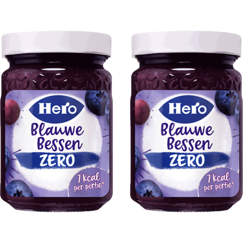 Een afbeelding van Hero Jam zero blauwe bessen 2-pack