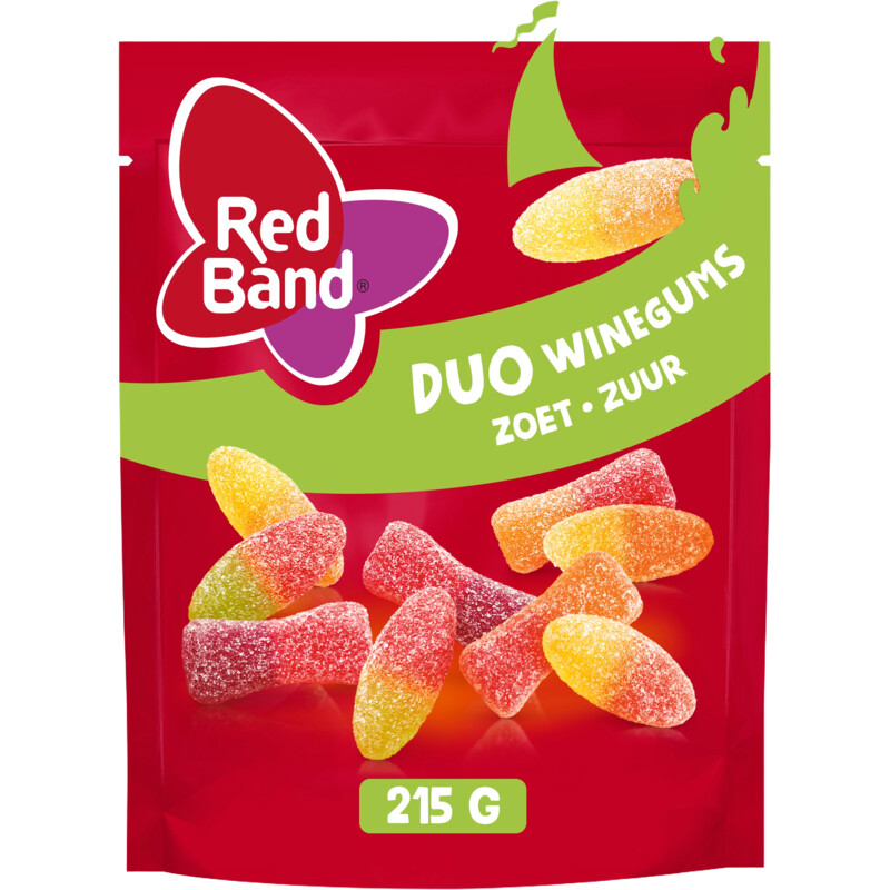 Red Band Duo winegums zoet zuur