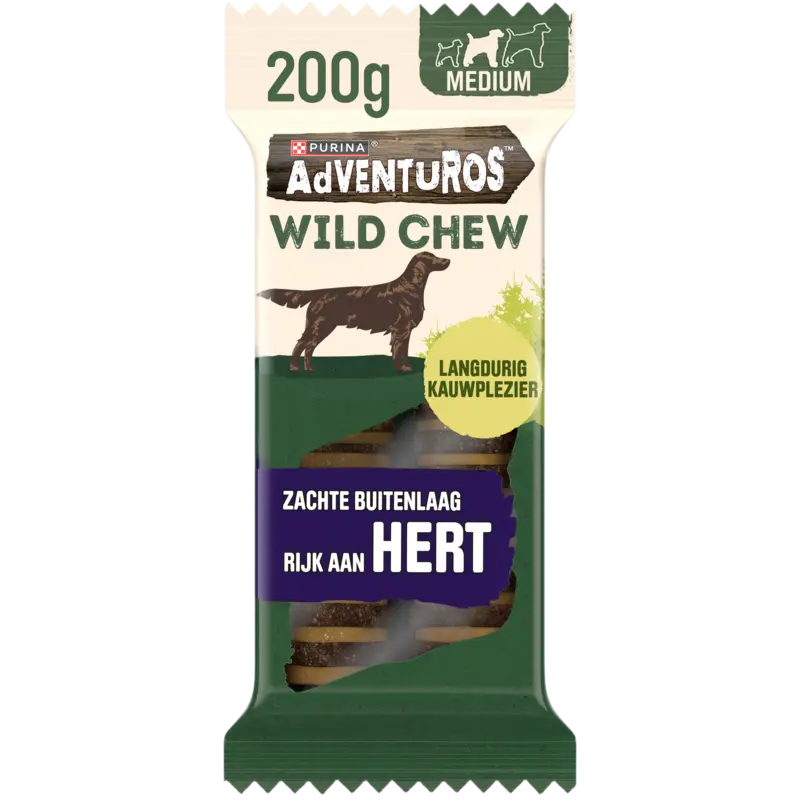 Wild chew met hert hondensnack medium