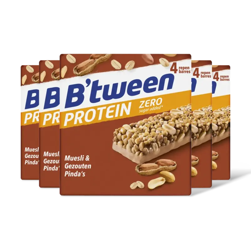 Hero B'tween protein zero muesli & pinda 5-pk