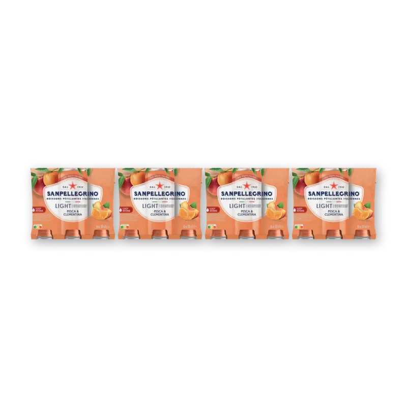 Pesca and clementina light 6-pack 4-pack