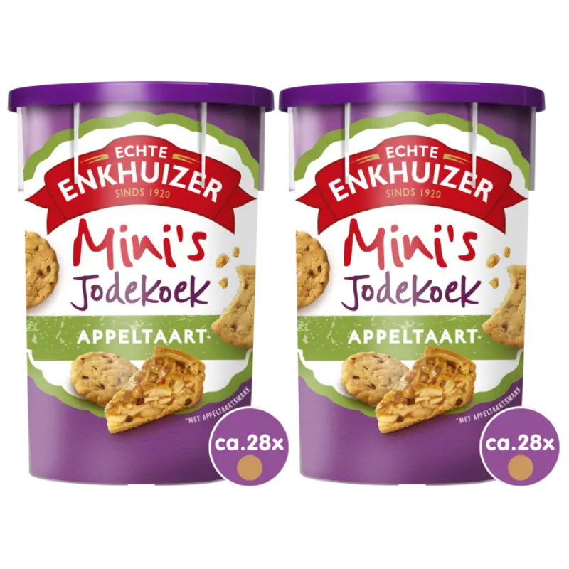 Echte Enkhuizer Mini's jodekoek appeltaart 2-pack