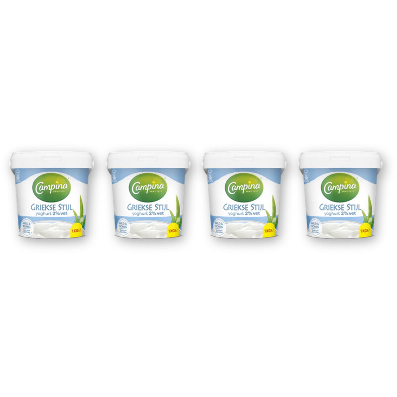 Campina Yoghurt Griekse stijl 2% 4-pack