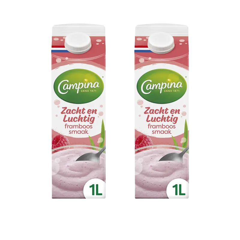 Campina Zacht en luchtig framboos 2-pack