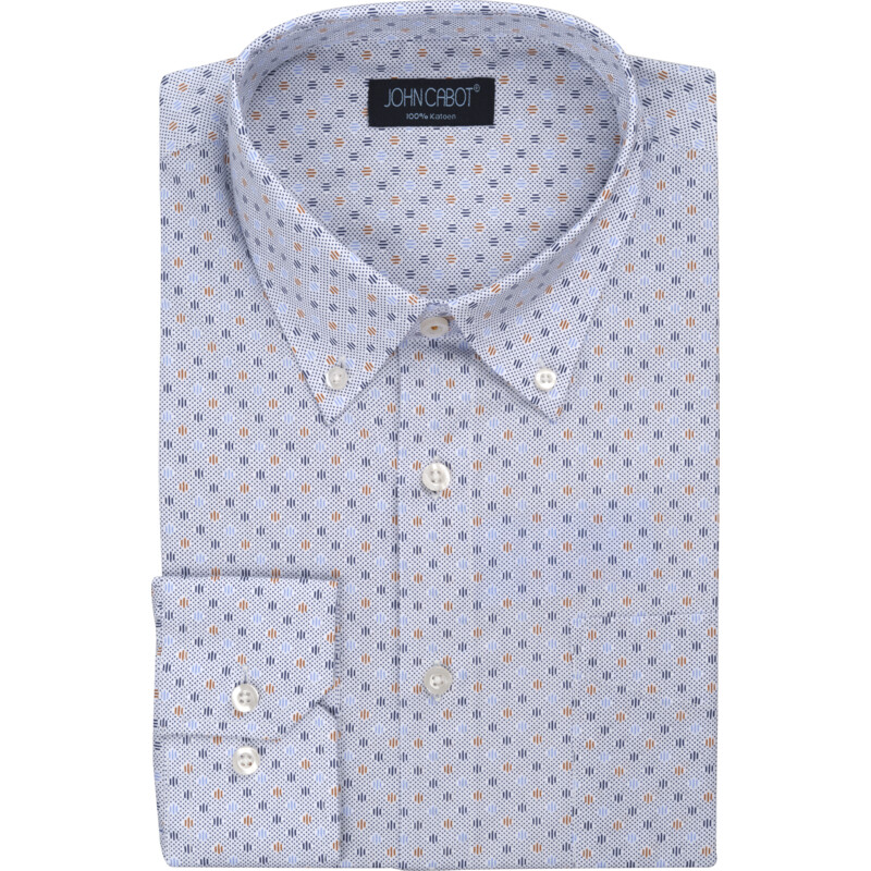 Een afbeelding van John Cabot Overhemd groen maat M