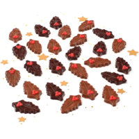 Een afbeelding van AH Excellent Hulstblaadjes melk- en pure chocolade