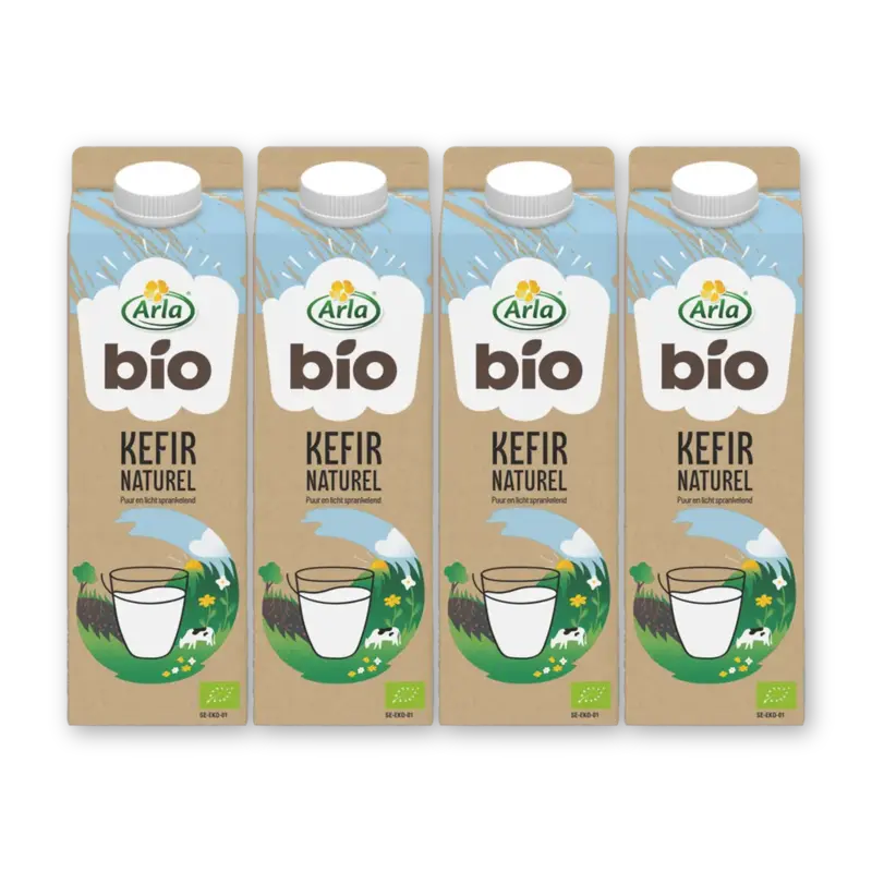 Biologisch kefir naturel 4-pack