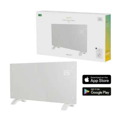 pdp-image-Hombli Glass panel heater - 2000W - wit