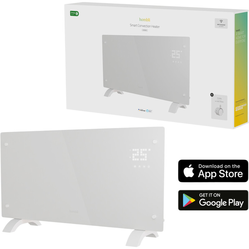 Hombli Glass panel heater - 2000W - wit