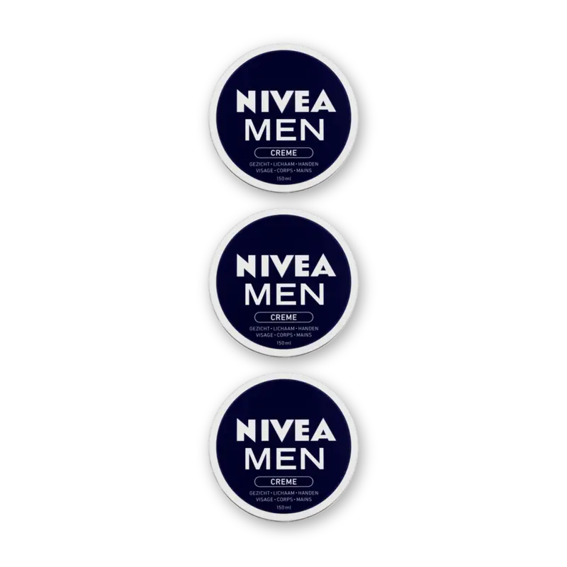 NIVEA Men creme gezicht, lichaam & handen 3pk