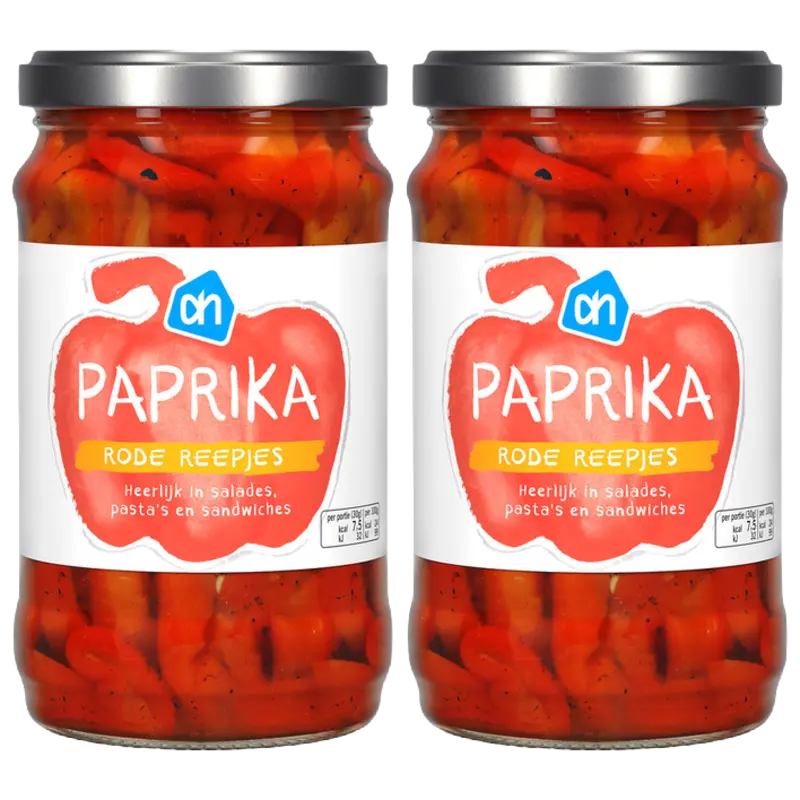 AH Paprika rode reepjes 2-pack