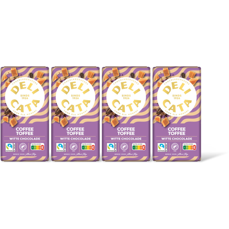 Delicata Reep latte karamel witte chocolade 4-pck