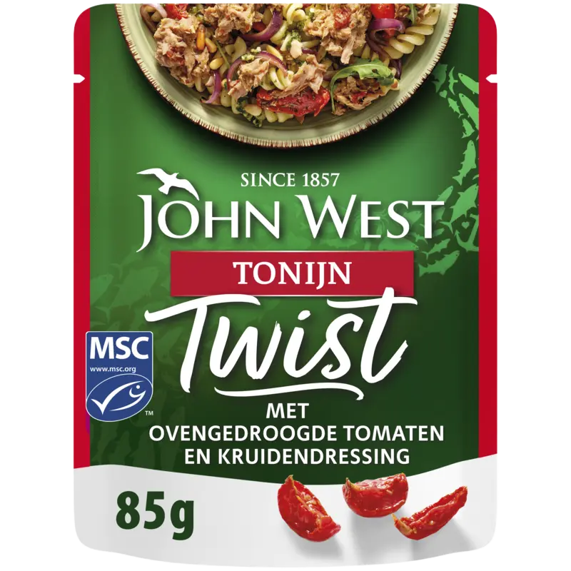 Tonijn Twist met Ovengedroogde Tomaten en Kruidendressing