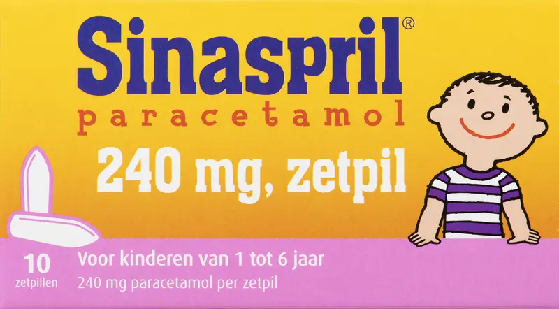 Paracetamol 240mg zetpil voor 1-6 jaar