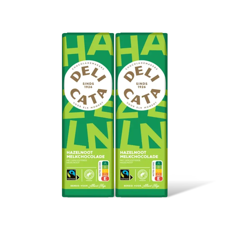 Reep melkchocolade hazelnoot 2-pack