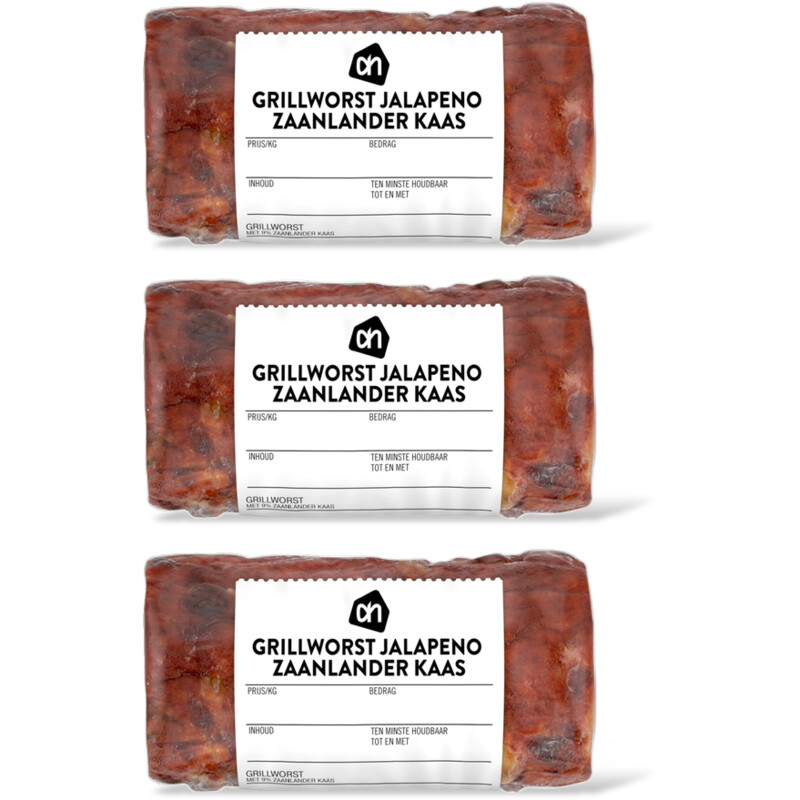 AH Grillworst jalapeno Zaanlander kaas 3-pk