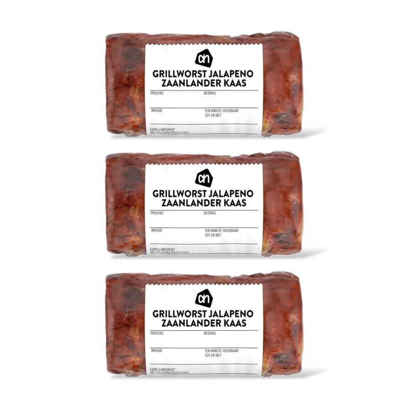 AH Grillworst jalapeno Zaanlander kaas 3-pk