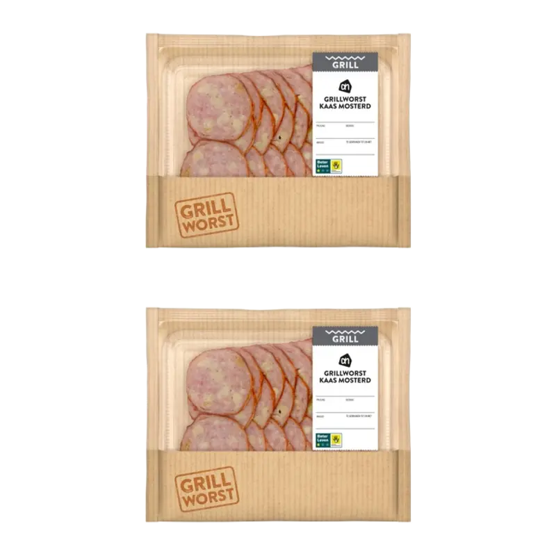 AH Grillworst kaas mosterd 2-pack