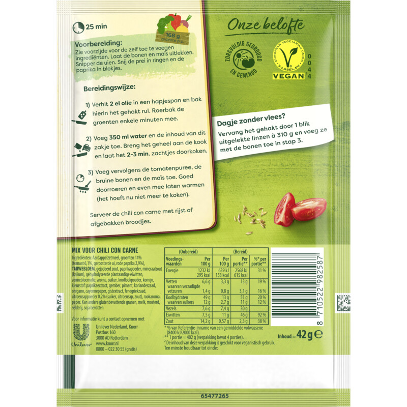 Een afbeelding van Knorr Maaltijdmix chili con carne