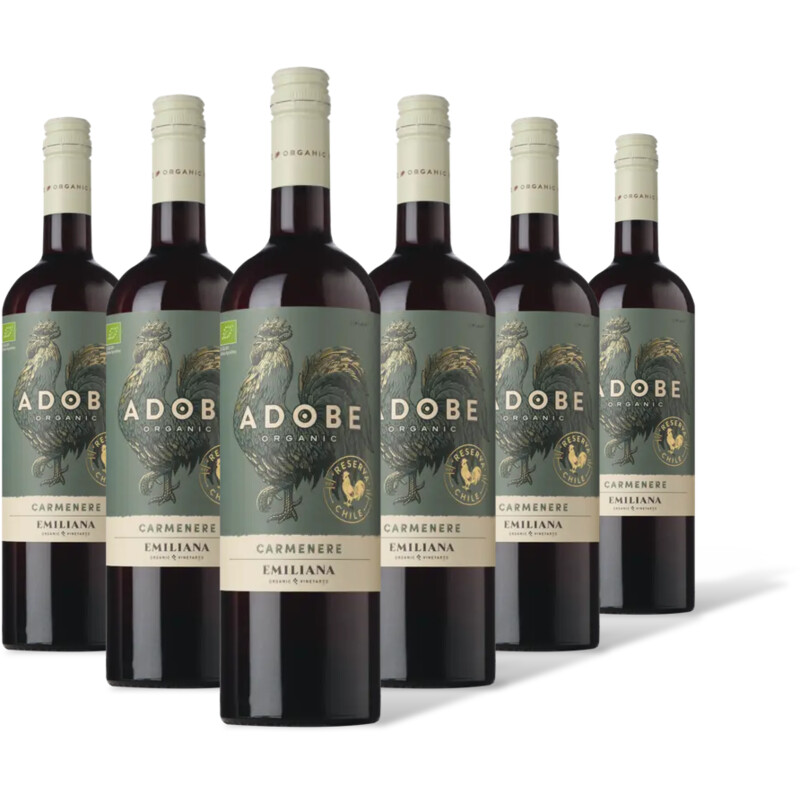 Adobe Carménère reserva organic 6 flessen