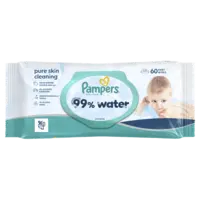 Pampers 99% water baby wipes