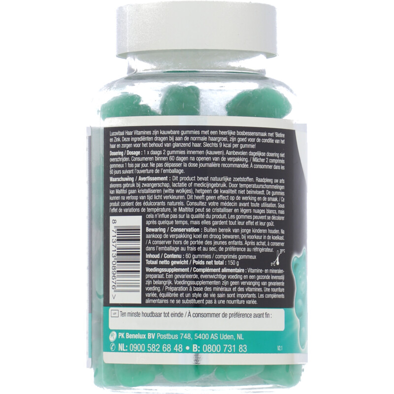 Een afbeelding van Lucovitaal Haar vitamines gummies