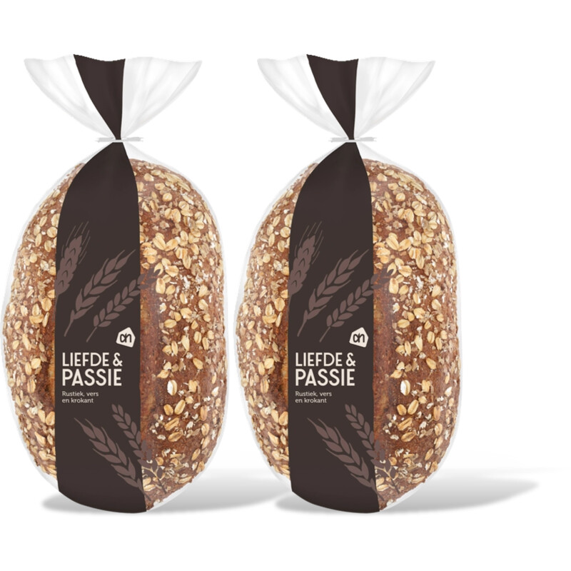AH Liefde & Passie Spelt volkoren ongesneden 2-pack