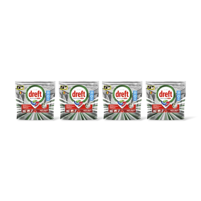 Dreft Platinum+ vaatwastabletten original 4pk