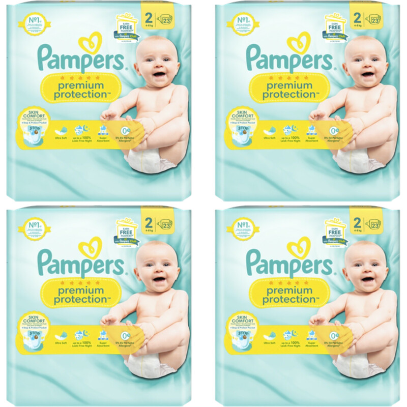 Een afbeelding van Pampers Premium protection luiers maat 2 4-pack