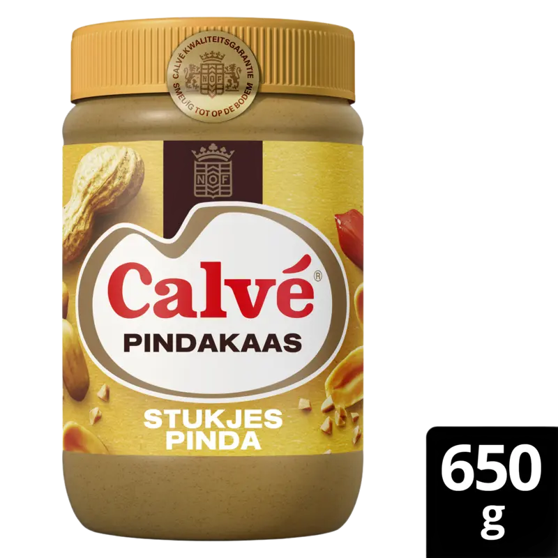 Pindakaas met stukjes pinda