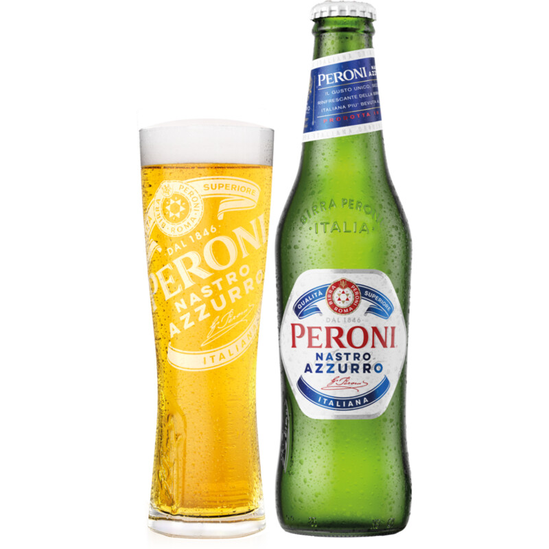 Een afbeelding van Peroni Nastro azzurro Italiaans bier krat