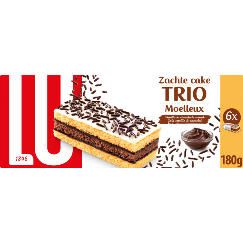 Een afbeelding van LU Zachte cake trio moelleux
