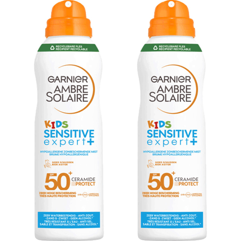 Een afbeelding van Ambre Solaire Kids anti-zand mist spray spf50+ 2-pack