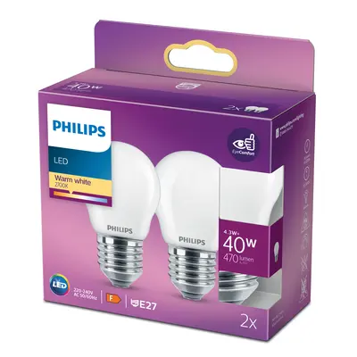 pdp-image-Philips Led fil kogel mat E27 40W